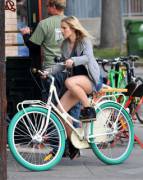 Kristen Bell going for a ride.