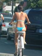 Biking in a bikini