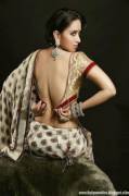 A View Of Saree From The Backside.