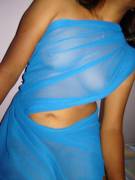 Blue Saree with nothing inside