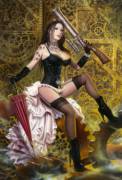 Steampunk Girl with Gun