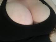 My huge tits falling out of my sports bra
