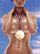 She won 3 medals