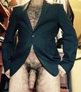Furry in a suit jacket [x-post gaybrosgonewild]