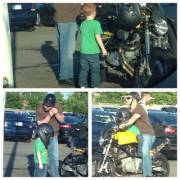 Xpost from WTF. he was on the main roads then I saw him coming out of a store. Darwin Award nomination? That's an adult helmet