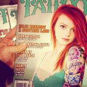 Lass on the cover of Tattoo Magazine
