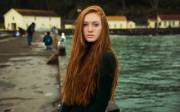 Redhead by the bay