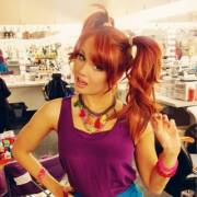 Debby Ryan with pigtails