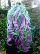 Mermaid Purple and Green Hair