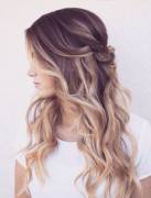 Blonde ombre with a loose braid