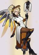 Another SFW image of Mercy by Splashbrush from Overwatch
