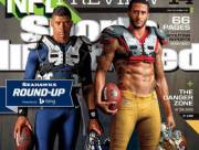 Russell Wilson and Colin Kaepernick in Sports Illustrated this month.