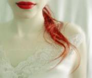 Red lips, red hair