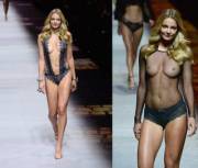 Eniko Mihalik on the runway (x-post from /r/OnStageGW)