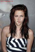 Kristen Stewart, on her face and in her mouth