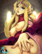 Princess Zelda rubbing herself (hizzacked) [HW]