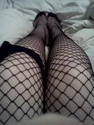 First time wearing my new fishnets