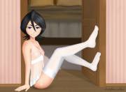 Rukia Kuchiki striking a seductive pose [katzueki]