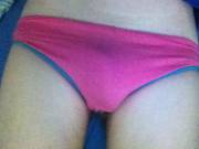 My Pink panties, want me to cum in them?