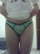 Polka-dot thong (as suggested by luvableboy)
