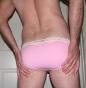 I've had these pink cotton panties for a while, but never wore them. I think they're cute.