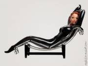 Here's Bianca as, uh, a chair.