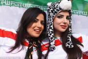 Iran fans.. With a really cute cheetah print hat.