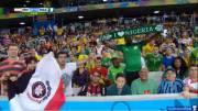 Blonde girl at the Iran vs Nigeria match