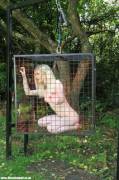 Outdoor Cage (x-post from /r/OutdoorBondage)