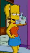 [Pic] Bart Simpson as a Hot Cocktail Waitress