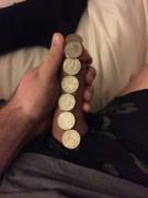 It's hard balancing quarters and taking a picture. ũ.75