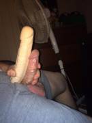 Comparing with gf's much bigger 8" dildo