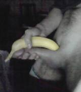 my cock and banana(sorry for bad quality)