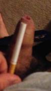 next to a cigarette