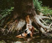 Bathing in the forest