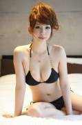 Asian redhead girl in black bikini (xpost /r/JapanPornstars)