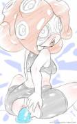 An Octoling training for her next mission