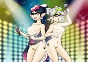 Squid Sisters on Stage! See more Pixelboy Content at http://pixelboypixelgirl.tumblr.com/
