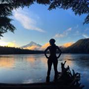 Mountain, Lakes and a Nudist Silhoutte