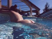 I Always Sunbathe Nude @ My Private Pool!
