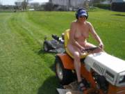 Mowing The Lawn Nude