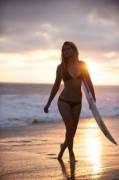 Bikini babe surfer girl