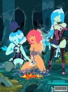 Water Nymphs toying with Flame Princess