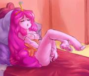 princess bubblegum playing with candy