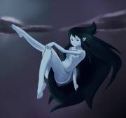 Marceline moonbathing in midair (ThreeWorlds)