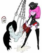 Marceline on a sex swing