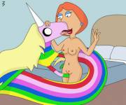 Lady Rainicorn and Lois Griffin crossover.