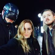 Caity looking great on set