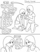 "Family Reunion", by the anonymous artist known as 'Shadowfaps' [F/F] [human/human] [Vaginal] [Soft] [Willing] [Unbirth] [Incest] [Same size] [Feet first]