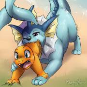 A happy Vaporeon [Unwilling] [Feral]